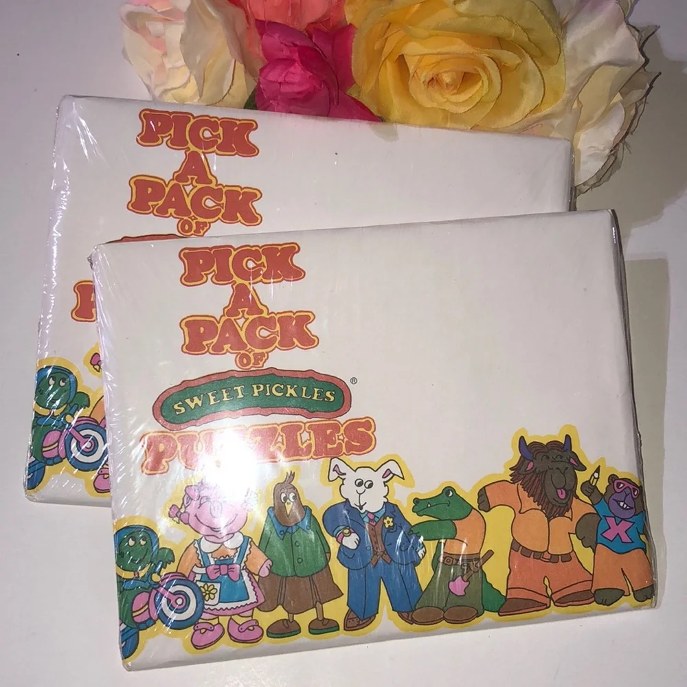 SWEET PICKLES Sealed 1978 Avon Pick A Pack of Sweet Pickles 3 Puzzles set